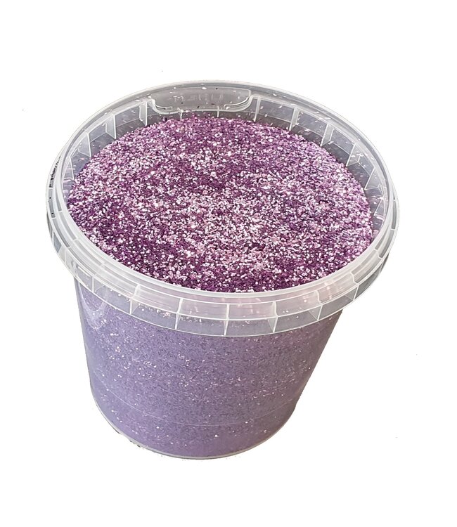 Eimer Glitter rosa lavendel | Gewicht 400 Gramm | Größe Glitter 1/64 | 0,6 mm | 15 Hex | Eimerweise bestellen