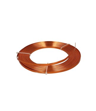 4A Fil d'aluminium orange plat | Diamètre 5 millimètres | Longueur 10 mètres | Par pièce