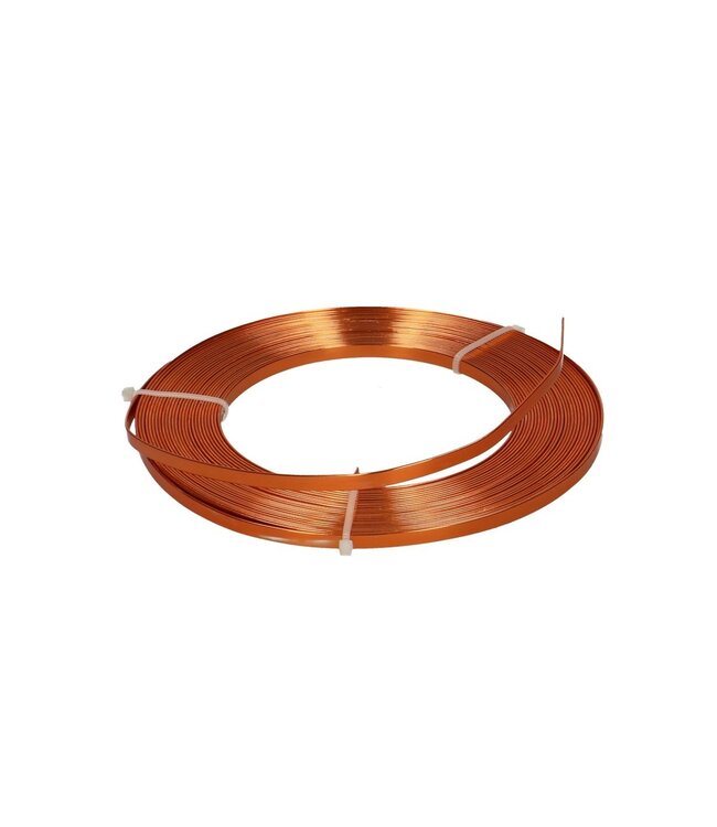 Oranje aluminium draad plat | Diameter 5 millimeter | Lengte 10 meter | Per stuk te bestellen