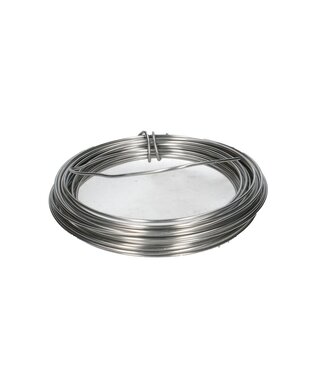 4A Zilverkleurig aluminium draad | Diameter 2 millimeter | Lengte 12 meter | Gewicht 100 gram | Per stuk