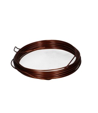 4A Dark brown aluminium wire | Diameter 2 millimetres | Length 12 metres | Weight 100 grams | Per piece