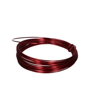 4A Rood aluminium draad | Diameter 2 millimeter | Lengte 12 meter | Gewicht 100 gram | Per stuk