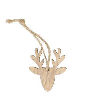 4A Kerst Hanger rendier 05*4cm x24 | Per stuk