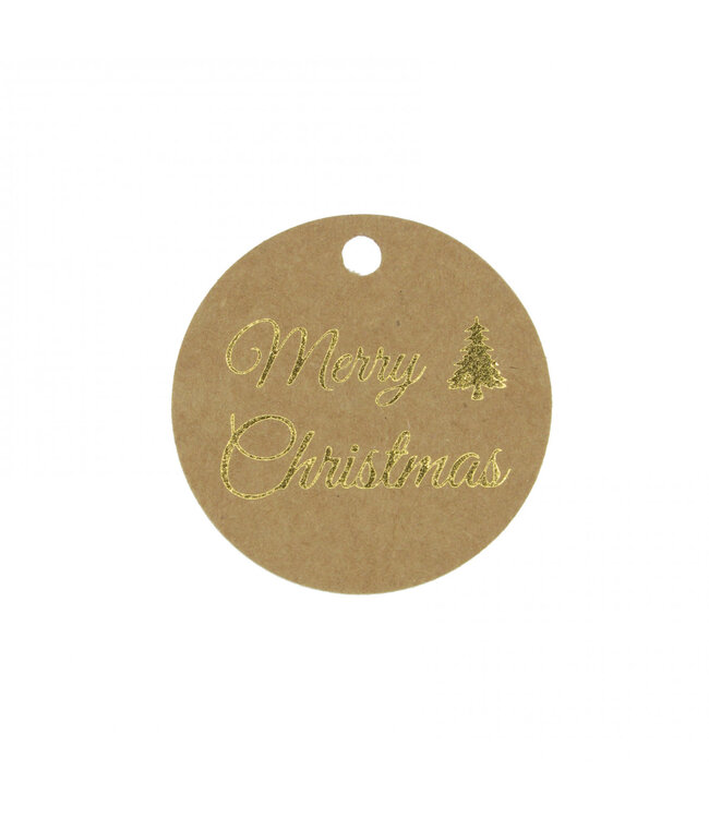 Kerst Labels Merry Christ. d05cm x50 ( x 1 )