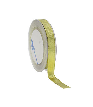 4A Goldfarbenes Weihnachtsband Shine | Breite 15 Millimeter | Länge 25 Meter | Pro Stück