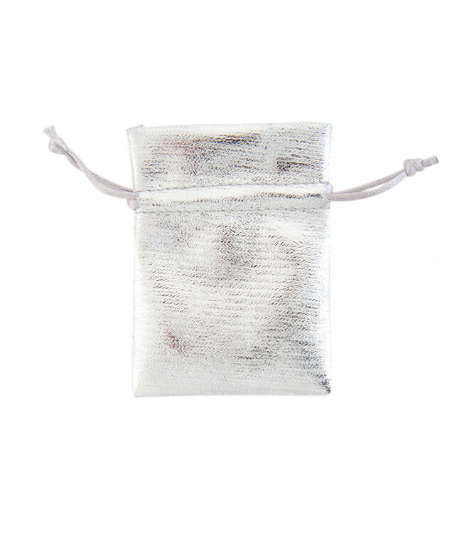 Silver Christmas bag Shiny | Size 7 x 10 centimetres | Ordered per 10 pieces