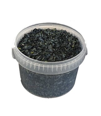 QC Schwarze Holzschnitzel | 5 - 8 Millimeter Holzschnitzel | 3 Liter pro Eimer | Pro Eimer
