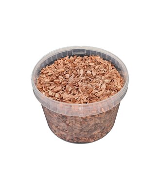 QC Kupferfarbene Holzspäne | 5 - 8 Millimeter Holzspäne | 10 Liter pro Eimer | Pro Eimer
