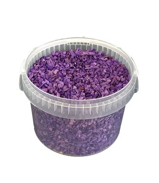 QC Lila Holzschnitzel | 5 - 8 Millimeter Holzchips | 3 Liter pro Eimer | Pro Eimer