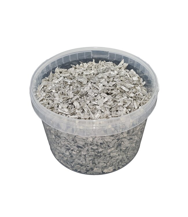 Platin-Holzschnitzel | 5 - 8 Millimeter Holzschnitzel | 3 Liter pro Eimer | Pro Eimer bestellbar