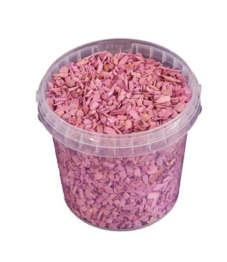 QC Rosa Holzschnitzel | 5 - 8 Millimeter Holzchips | 1 Liter pro Eimer | Pro 6 Eimer