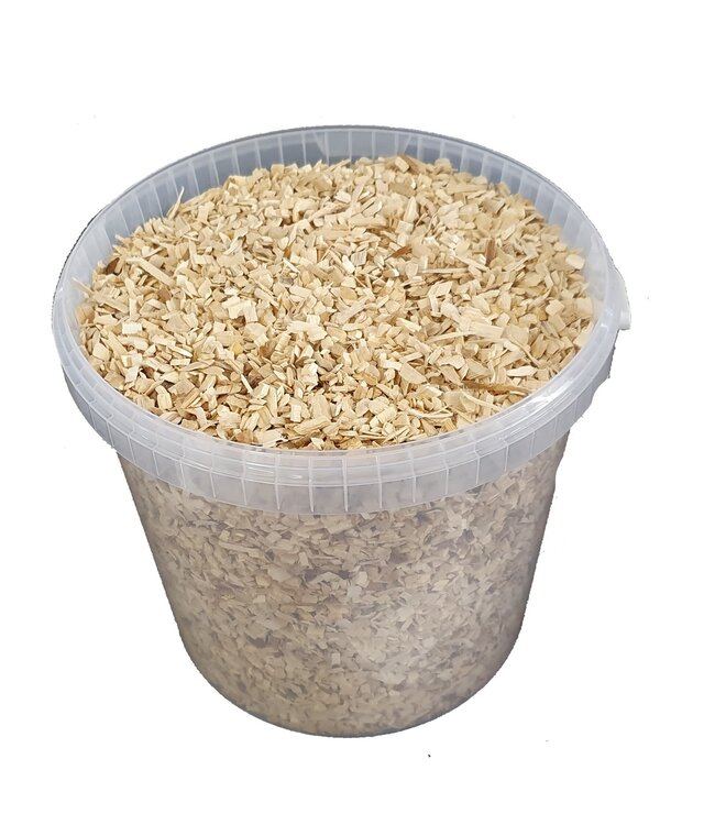 Natürliche unbehandelte Holzschnitzel | 5 - 8 Millimeter Holzchips | 10 Liter pro Eimer | Pro Eimer bestellbar