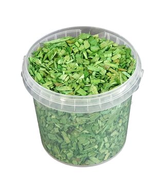 QC Hellgrüne Holzspäne | 5 - 8 Millimeter Holzspäne | 1 Liter pro Eimer | Pro 6 Eimer