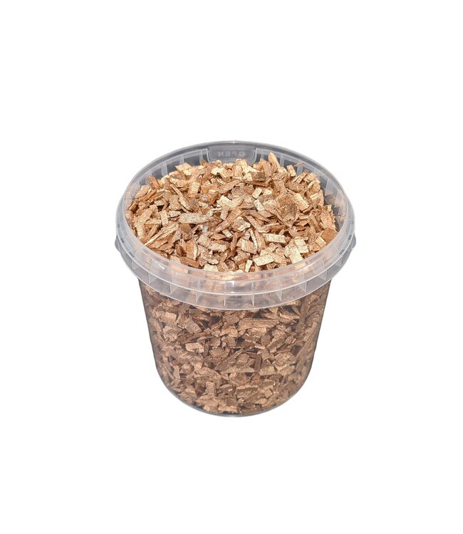 Antike goldene Holzspäne | 5 - 8 Millimeter Holzspäne | 1 Liter pro Eimer | Pro 6 Eimer zu bestellen