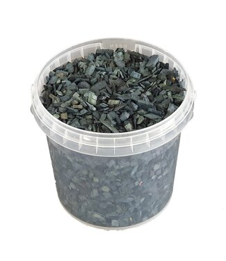 QC Schwarze Holzschnitzel | 5 - 8 Millimeter Holzschnitzel | 1 Liter pro Eimer | Pro 6 Eimer