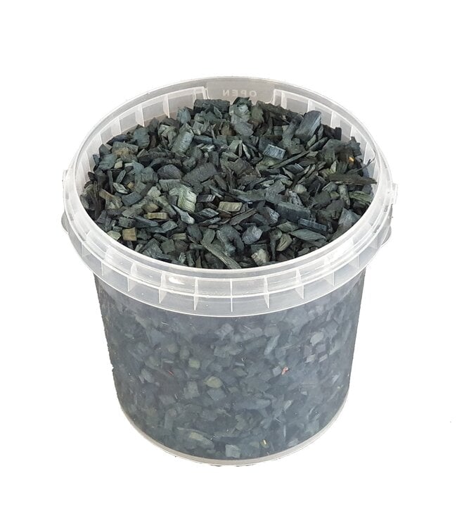 Wood chips black | Bucket capacity 1 litre | Order per 6 buckets