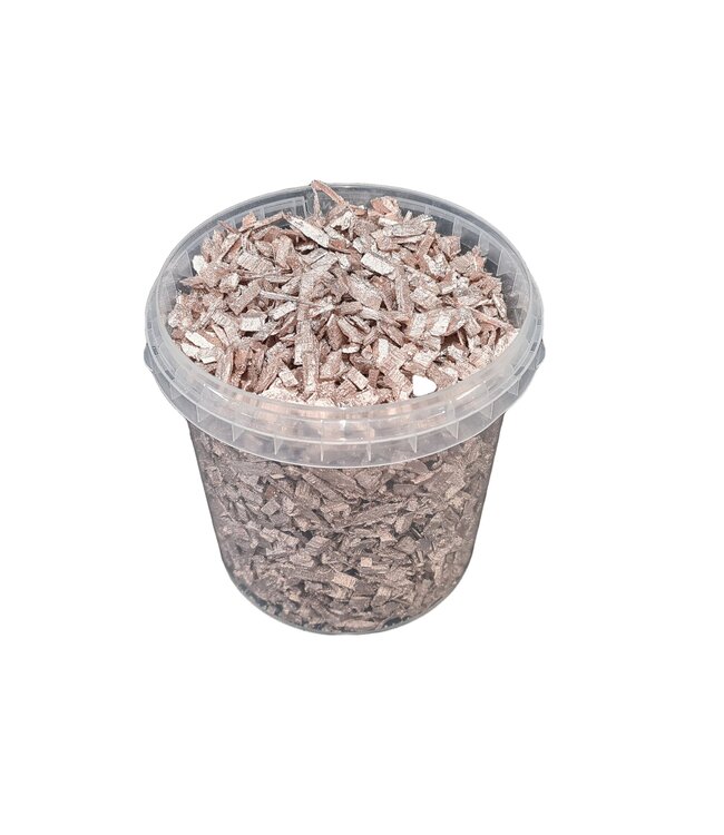 Champagnerfarbene Holzspäne | 5 - 8 Millimeter Holzchips | 1 Liter pro Eimer | Pro 6 Eimer bestellbar