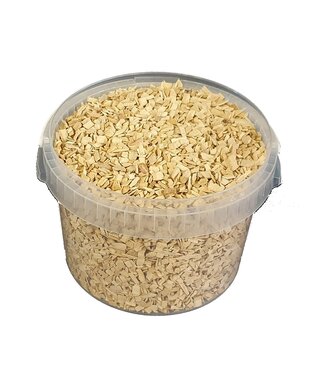 QC Matte weiße Holzspäne | 5 - 8 Millimeter Holzchips | 3 Liter pro Eimer | Pro Eimer