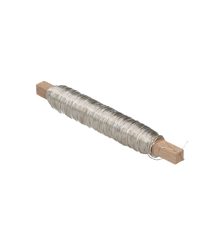 Silver-coloured lacquered copper wire | Thickness 0.5 millimetres | Weight 100 grams | Available to order individually