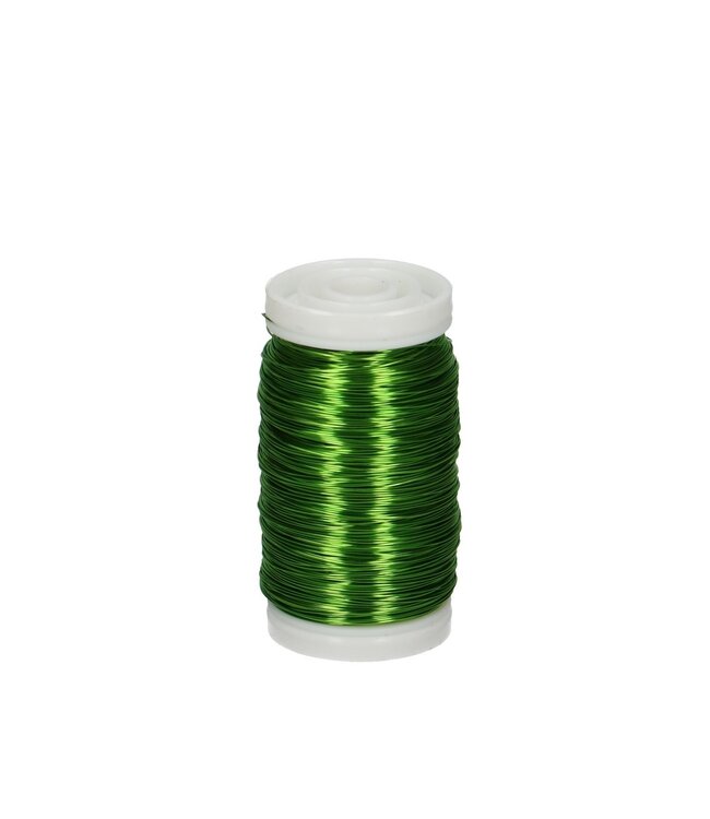 Metallic wire apple green | Thickness 0.3 millimetres | Weight 100 grams | Available per piece