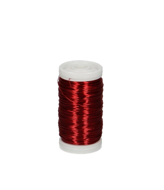 Metallicdraad rood | Dikte 0.3 millimeter | Gewicht 100 gram  | Per stuk te bestellen