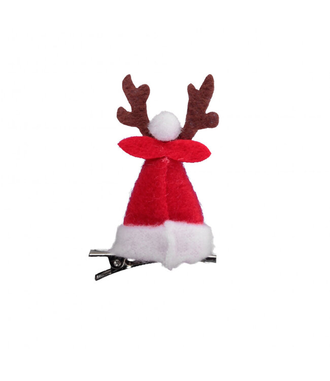 Kerst Deco clip kerstmuts 6cm x8 ( x 1 )