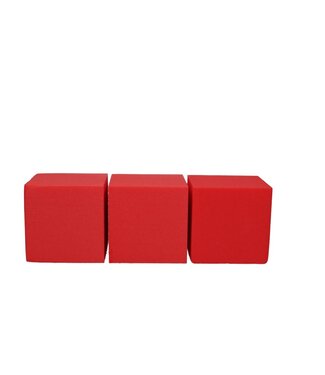 4A Rood Oasis steekschuim cube | Afmetingen 10 x 10 centimeter | Per 3 stuks