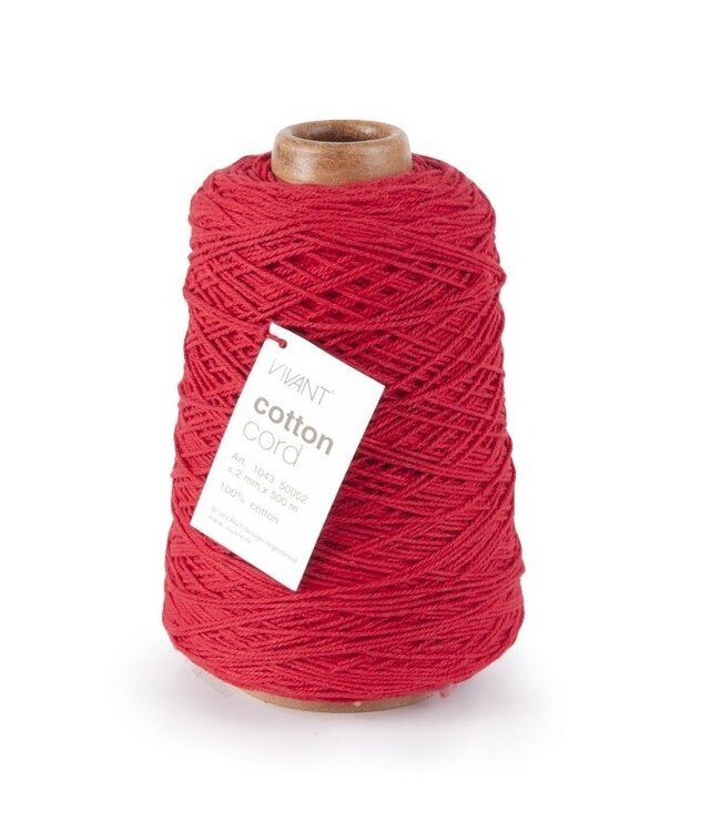 Red cotton thread | Thickness 2 millimetres | Length 500 metres | Available per piece