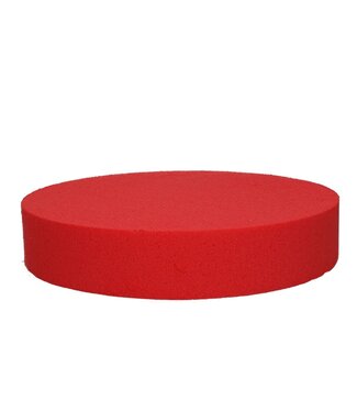 4A Gâteau en mousse floral Oasis rouge | Diamètre 25 centimètres | Hauteur 5 centimètres | Par 2 pièces