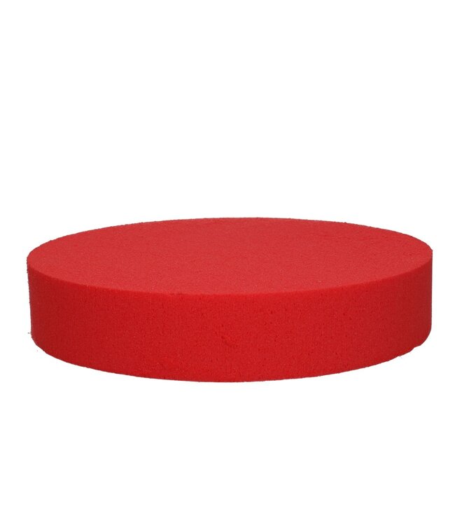 Gâteau en mousse floral Oasis rouge | Diamètre 25 centimètres | Hauteur 5 centimètres | Commandé par 2 pièces