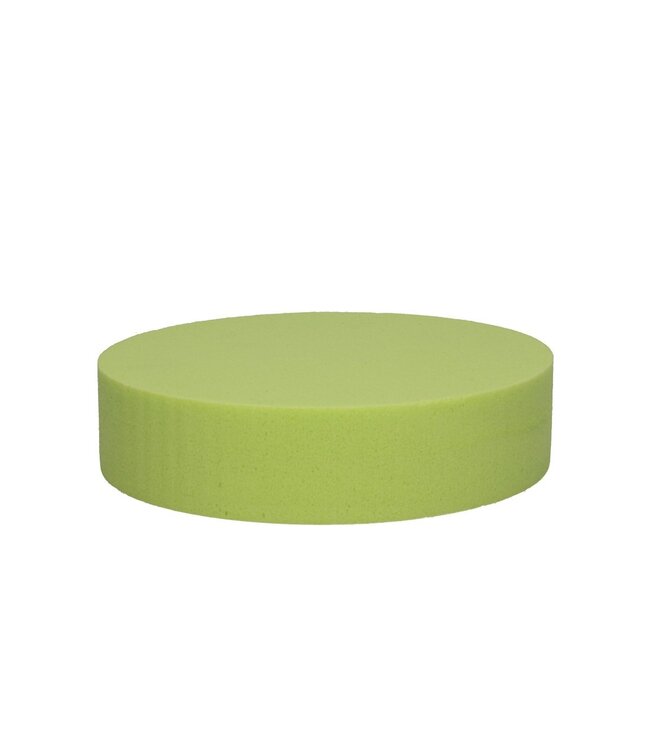 Gâteau mousse floral Oasis jaune citron | Diamètre 20 centimètres | Hauteur 5 centimètres | Commandé par 2 pièces