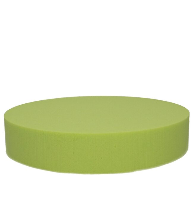 Zitronengelbe Oasis-Blumenschaumtorte | Durchmesser 25 Zentimeter | Höhe 5 Zentimeter | Bestellt per 2 Stück