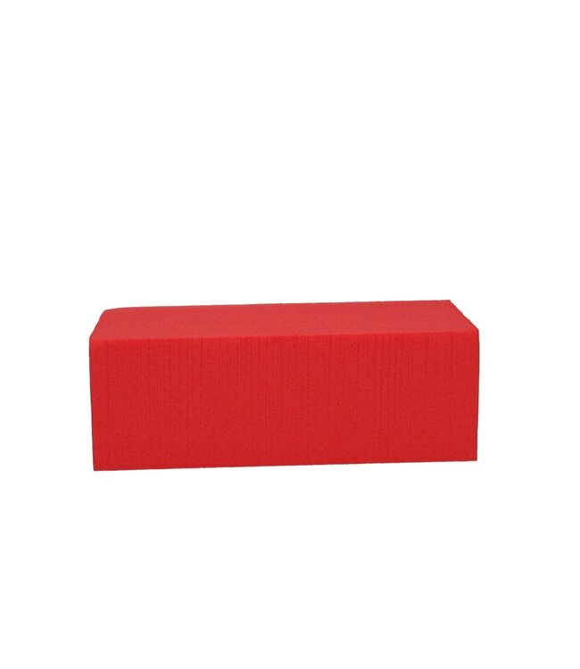 Rood Oasis steekschuim blok | Afmetingen 23 x 11 x 8 centimeter | Per 4 stuks te bestellen