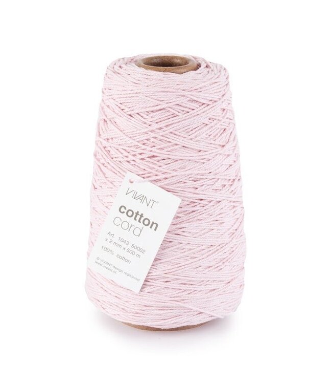 Light pink cotton thread | Thickness 2 millimetres | Length 500 metres | Available to order individually