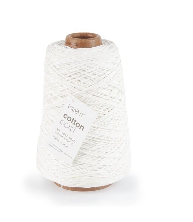 White cotton thread | Thickness 2 millimetres | Length 500 metres | Available to order individually