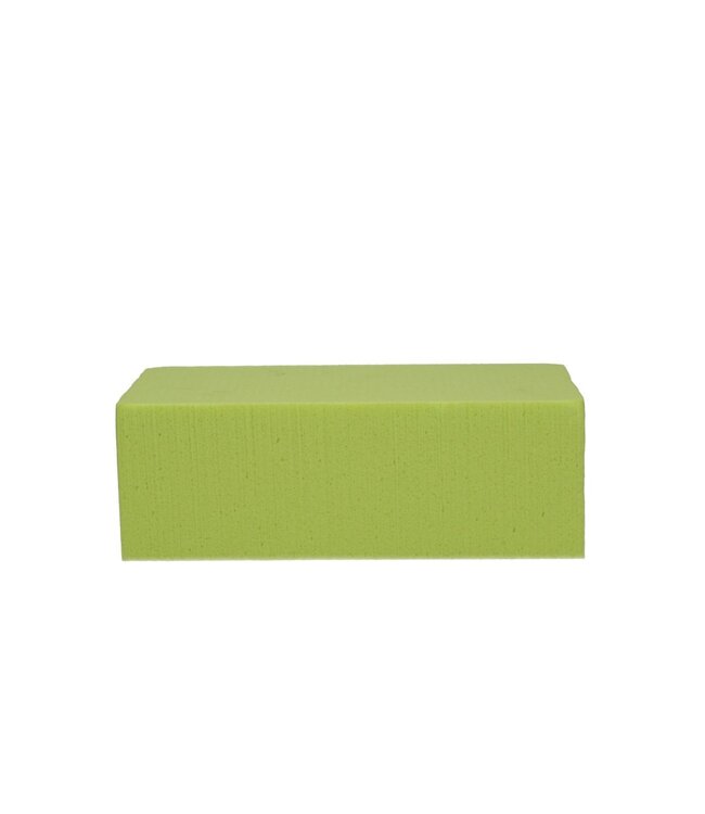 Bloc de mousse floral Oasis jaune citron | Taille 23 x 11 x 8 centimètres | Commande par 4 pièces