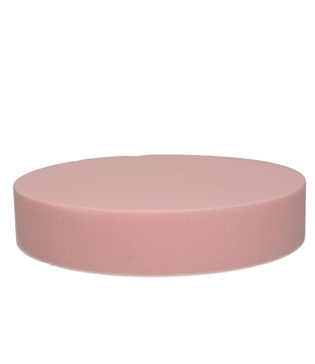 Lichtroze Oasis steekschuim cake | Diameter 25 centimeter | Hoogte 5 centimeter | Per 2 stuks te bestellen