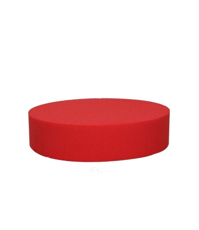 Red Oasis floral foam cake | Diameter 20 centimetres | Height 5 centimetres | Ordered per 2 pieces