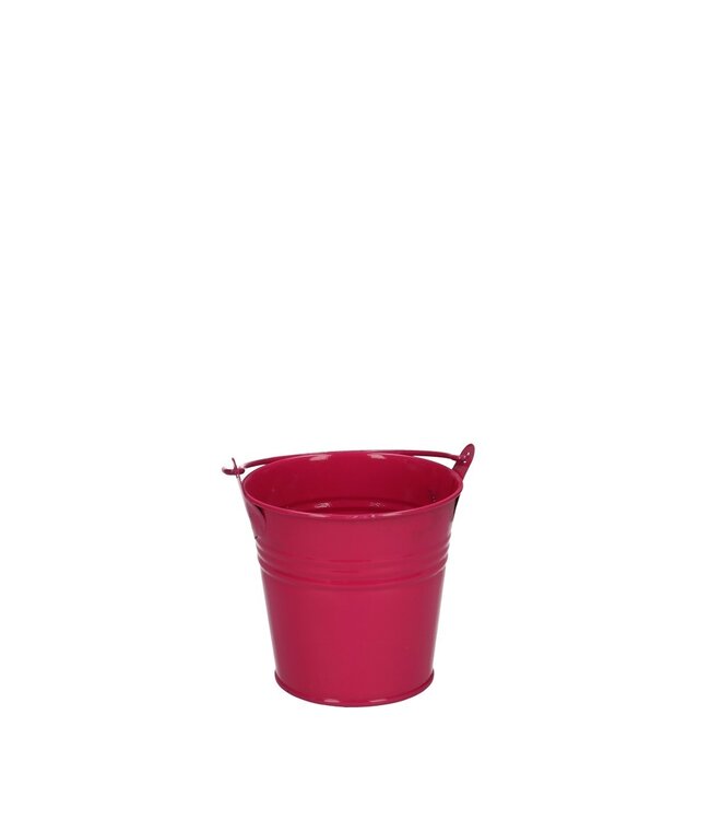 Fuchsia-coloured zinc bucket | Diameter 8 centimetres | Height 7 centimetres | Order per 10 buckets