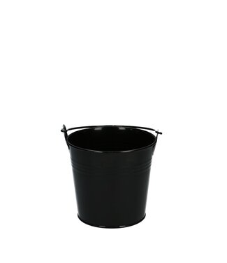 4A Black zinc bucket | Diameter 10 centimetres | Height 9 centimetres | Per 10 pieces