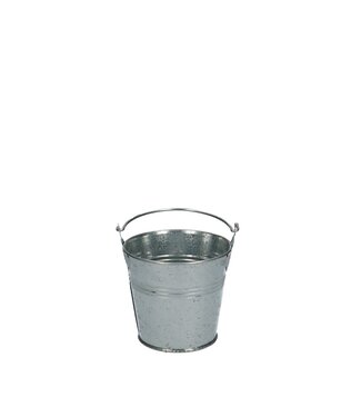 4A Silberfarbener Zinkeimer | Durchmesser 8 Zentimeter | Höhe 7 Zentimeter | Pro 10 Stück