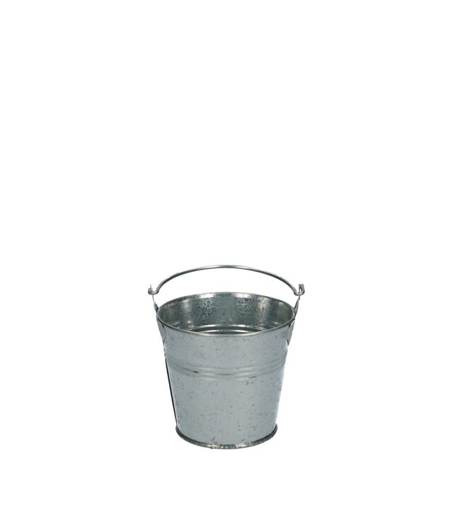 Silberfarbener Zinkeimer | Durchmesser 8 Zentimeter | Höhe 7 Zentimeter | Bestellung pro 10 Eimer