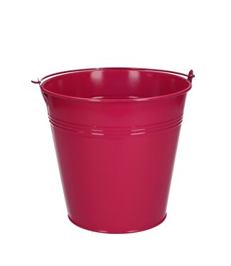 4A Fuchsia-coloured zinc bucket | Diameter 16 centimetres | Height 15 centimetres | Per 10 pieces