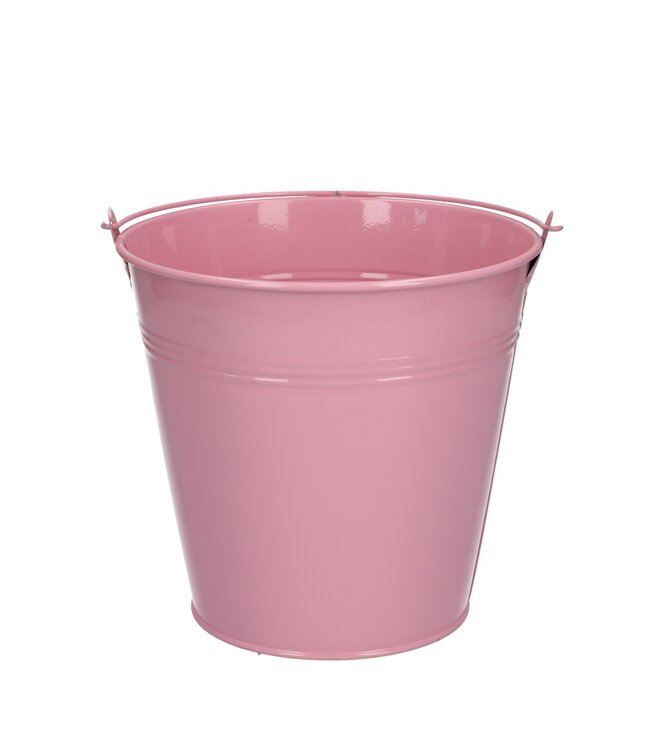 Roze zinken emmer | Diameter 16 centimeter | Hoogte 15 centimeter | Per 10 emmers te bestellen