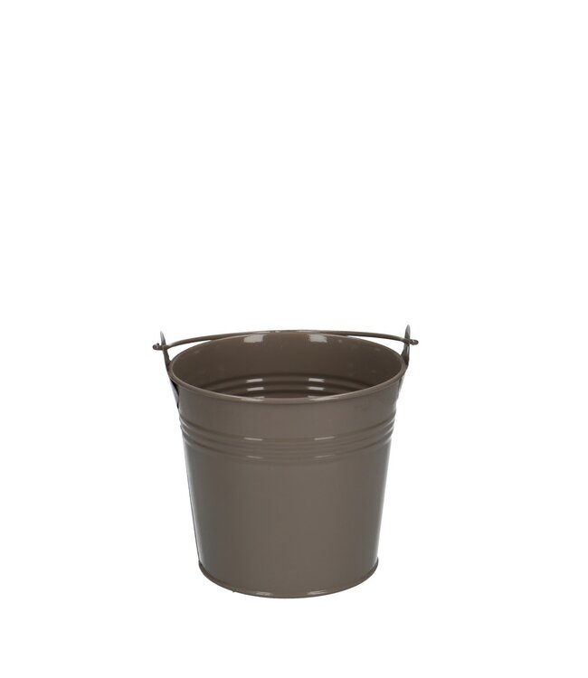 Sand-coloured zinc bucket | Diameter 10 centimetres | Height 9 centimetres | Order per 10 buckets