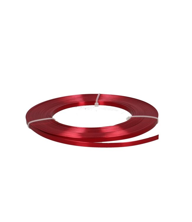 Red aluminium wire flat | Diameter 5 millimetres | Length 10 metres | Ordered by piece