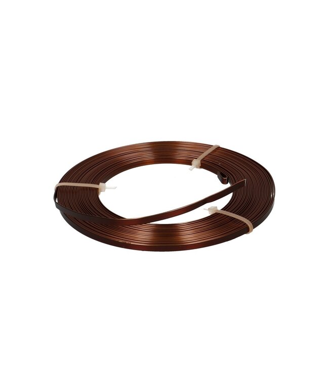 Donkerbruin aluminium draad plat | Diameter 5 millimeter | Lengte 10 meter | Per stuk te bestellen