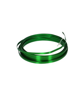 4A Fil d'aluminium vert pomme plat | Diamètre 5 millimètres | Longueur 10 mètres | Par pièce