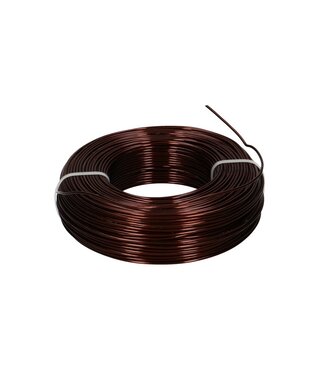 4A Bruin aluminium draad | Diameter 2 millimeter | Lengte 60 meter | Gewicht 500 gram | Per stuk