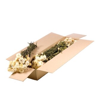 LDD Naturelle witte gedroogde strobloemen | Helichrysum droogbloemen | Per 5 bossen